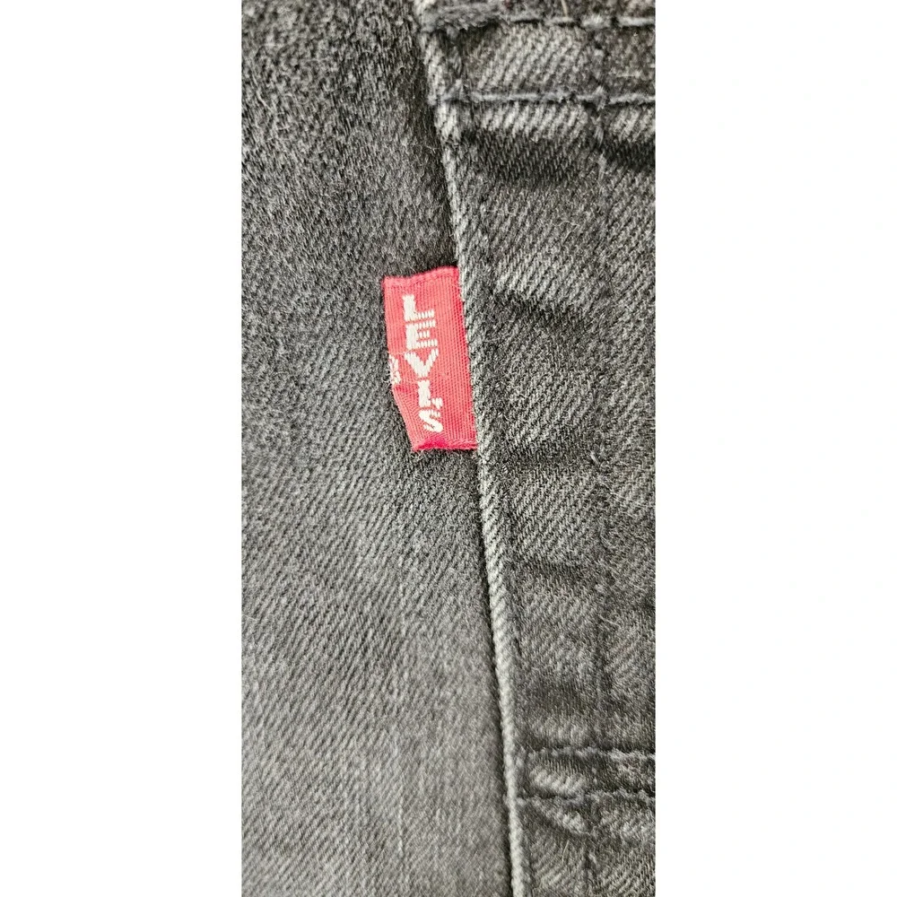 Levis 502R Taper Jeans Mens 34x36 Washed Black Night Shade Denim Big E